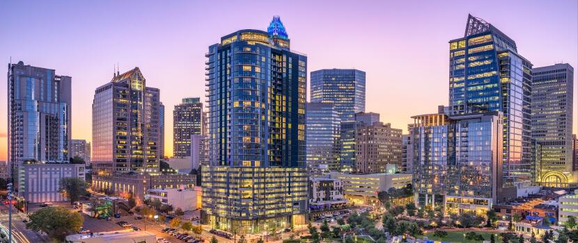 city of charlotte scene at night