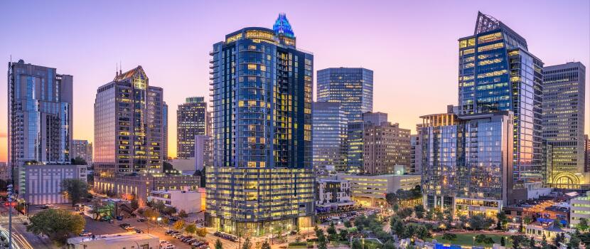 city of charlotte at night